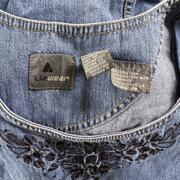 Vintage 90s/Y2K Denim Dress M - Picture 5 of 5